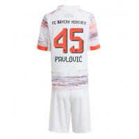 Maglia Calcio Bayern Munich Aleksandar Pavlovic #45 Seconda Divisa Bambino 2025-26 Manica Corta (+ pantaloncini)